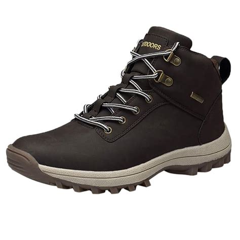 RZEN Hiking Boots Men Ankle Support Waterproof Lightweight Non-Slip ...