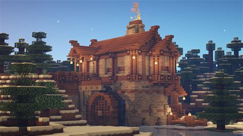 Minecraft Timelapse: Medieval Winter House - YouTube