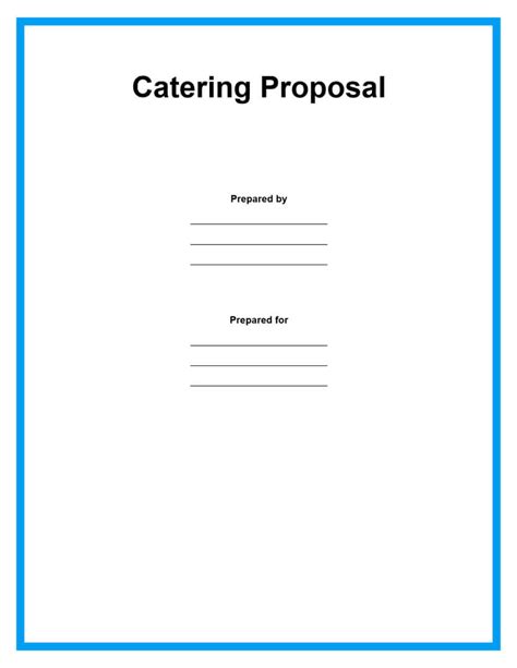 Catering Proposal Template - Sfiveband.com