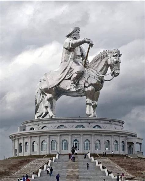 Statue of the Mongolian Emperor Genghis Khan in Mongolia : r ...