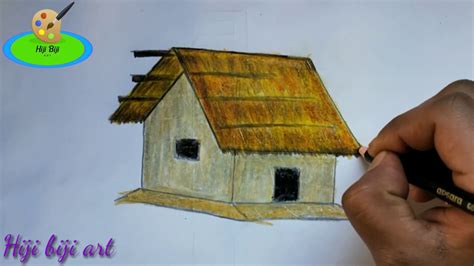 Hut drawing for kids /Easy village hut drawing /How to draw a Hut - YouTube