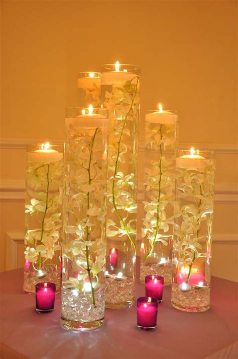 jarrones de cristal | Centros de mesa para boda, Mesas de boda, Decoracion con velas