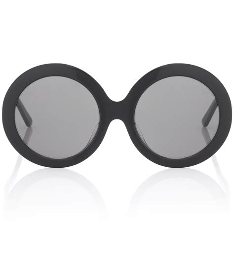 Celine Round Sunglasses in Black | Lyst