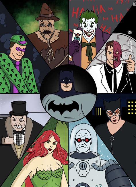 [Artwork] The Batman rogues gallery, by me : batman