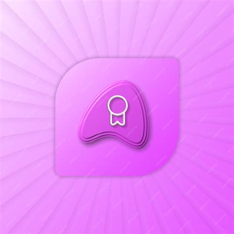 Premium Vector | 3d modern batch icon template or ui ux icon design