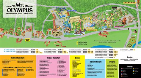 Resort Map - Mt. Olympus Water & Theme Park