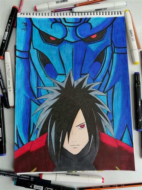 SD Draw - Uchiha Madara 💜💜💜 Naruto Shipudden #naruto...