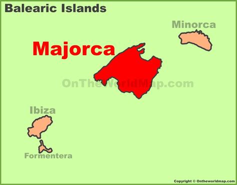 Majorca location on the Balearic Islands map - Ontheworldmap.com