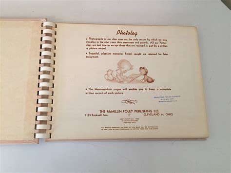 Vintage Baby Book Baby Album 1950's Baby Book Photolog - Etsy