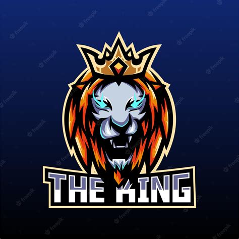 Premium Vector | Lion gaming mascot logo