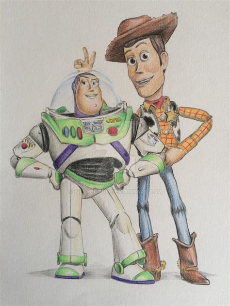 Woody and Buzz toy story drawing by billyboyuk on DeviantArt