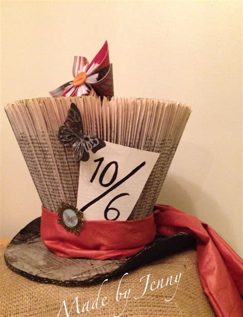 Mad Hatters hat made from books | Book crafts, Book page crafts, Alice in wonderland crafts