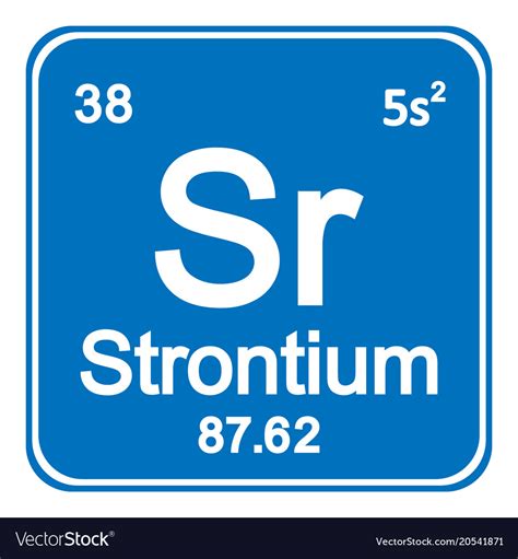 Periodic table element strontium icon Royalty Free Vector