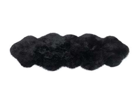 Auskin Premium Sheepskin 2 Pelt Fur Rugs Black | Ultimate Sheepskin