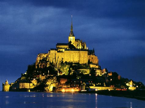 le, Mont, Saint michel, Castle, French, France, Saint, Michel, Monastery, Church, Abbey ...