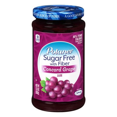 Polaner Jam Sugar free Grape 13.5 Oz, Case of 12 - 13.5 OZ each - Kroger