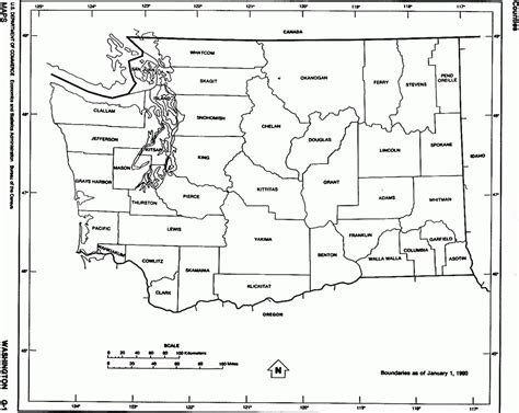 Washington State County Maps With Cities And Travel Information ...