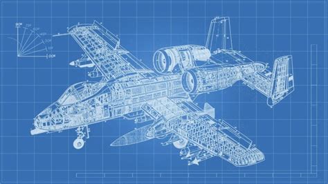 airplane, Technology, Engineering, A 10 Thunderbolt, Blueprints Wallpapers HD / Desktop and ...