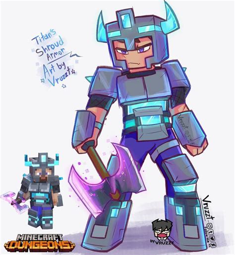 Titan's Shroud Minecraft dungeons by Vruzzt on DeviantArt in 2021 | Minecraft art, Minecraft ...