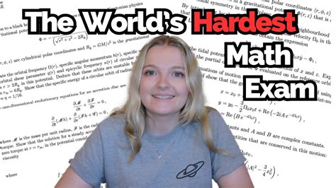 This is what a Mathematics Exam Looks Like on the World's Hardest Degree - YouTube