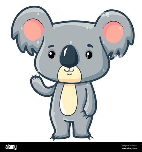 Cute koala cartoon. Koala clipart illustration Stock Photo - Alamy