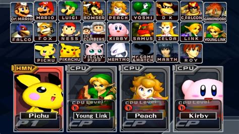 Super Smash Bros. Melee - All Characters - YouTube