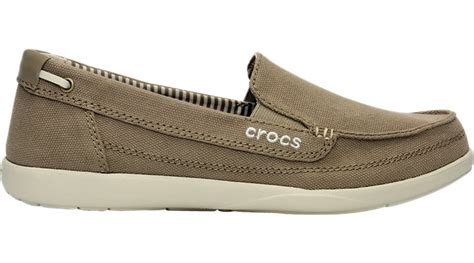 Crocs Womens Walu Canvas Loafer Flats | eBay