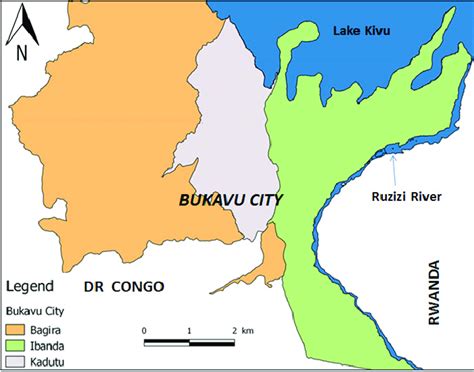 The Bukavu City with its three municipalities (data from the GeoRiskA ...