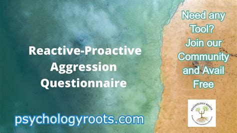 Reactive-Proactive Aggression Questionnaire - Psychology Roots