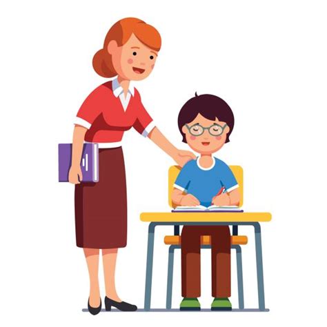 Student Helping Teacher Clipart