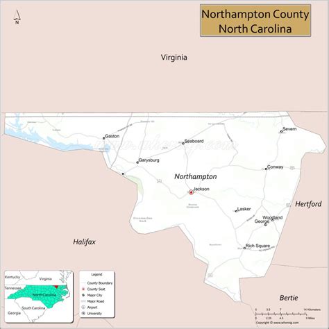 Map of Northampton County, North Carolina, USA - Check Where is Located ...