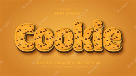 Premium Vector | Cookies editable text effect template