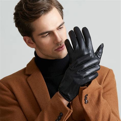 New Arrival Luxury Mens Genuine Leather Gloves Sheepskin Gloves Fashion ...