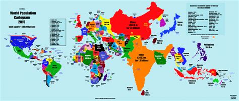 Here's what the world would look like if countries were as big as their ...