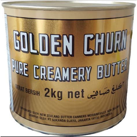 Jual Golden Churn Butter 2kg - Golden Pure Creamery Butter | Shopee ...