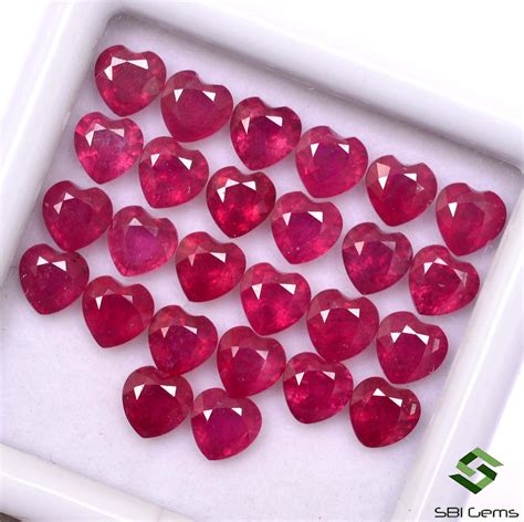 5 Mm Natural Ruby Heart Shape Lot 26 Pcs 19.91 Cts Calibrated - Etsy