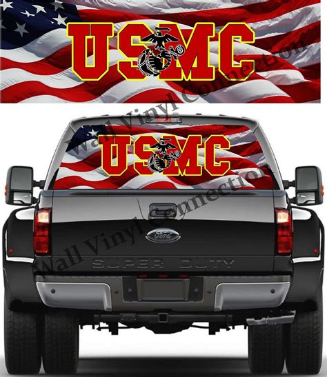 USMC Marines Rear Window Truck Decal, US Army, custom Decal | Usmc, Truck decals, Marines