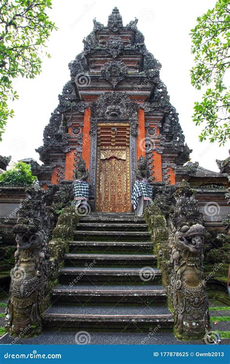 Saraswati Temple in Ubud, Bali Stock Image - Image of cloudy, asia ...