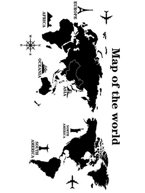 Free printable World Map stencils and templates