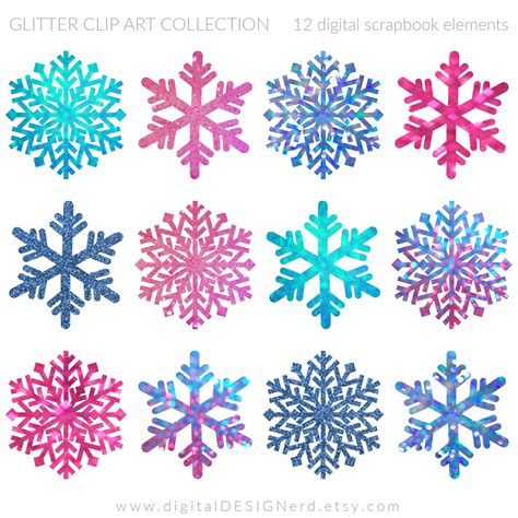 Pink Snowflakes Clipart Snowflake