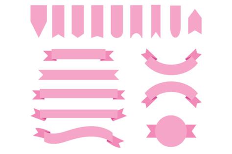 Baby Pink Badge & Banner Clip Art Graphic by Running With Foxes ...