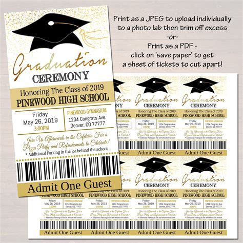 EDITABLE PRINTABLE SCHOOL GRADUATION CEREMONY SET! You type in your own ...