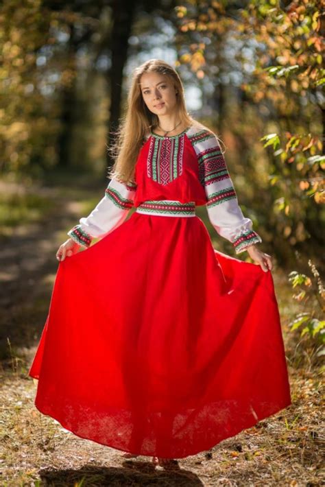 Traditional russian linen sarafan “Daria” – Folk Russian clothing store | Folkruss.com