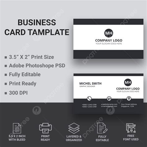 Minimalist Business Card Design Template Download on Pngtree