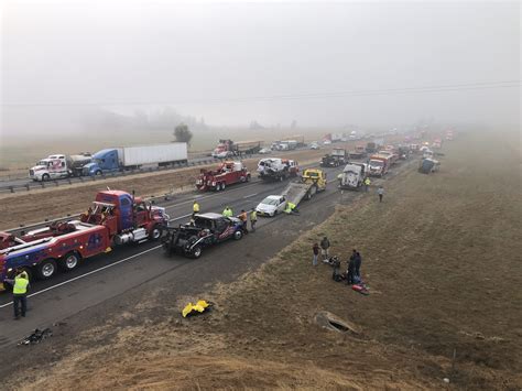 UPDATED: I-5 south remains closed south of Albany following new crashes - Salem Reporter