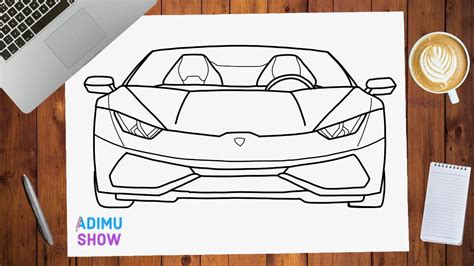 How To Draw A Lamborghini On Youtube - Draw easy