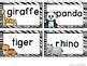 Zoo Animals Word Wall Cards by The Teaching Zoo | TpT