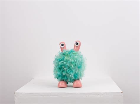 Nico Monster Sculpture-Pink with Green Fluff – Hannah Simpson Studio