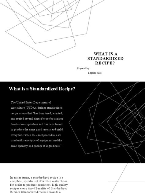 What is a Standardized Recipe | PDF