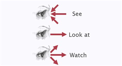 How to use SEE, LOOK AT and WATCH in English | Poligo